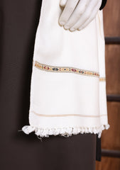 Men Shawls - Wool Shawls - D#394 - Off White