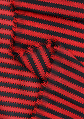 Elite Men Silk Stripe Unstitched Waistcoat Fabric