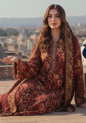 Winter - Riwaj - Printed Marina - 3 Pcs - Wool Shawl 25 - D#19