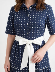 Pret - Moven - Indigo Silk Women's Frock - Blue