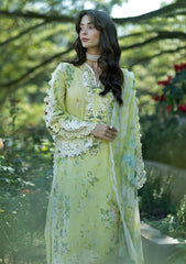 Lawn - Elaf Premium - Signature Embroidered Prints 26 - ESA#07A - IVORY SEASON