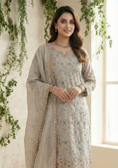 Formals - Riwaj - Fancy Net - 2 Pcs Suit - CND#2783 - Fawn