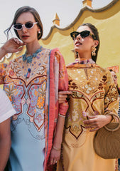 Lawn - Mushq - Hemline - La Dolce - Prints Vol-2 - HUN25#3A - BLOSSING ALMOND