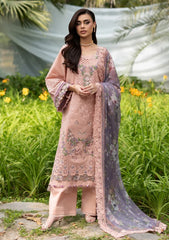 Lawn - Elaf Premium - Luxury 26 - Vol 2 - ELQ#06A - BLUSHING ROSE