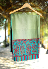 Pashmina Kaani Zari Shawl D - 16 - DS Green