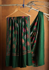 Pashmina Embroidered Jaaldar Shawl D#30 - Green