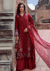 Lawn - Marwat Textiles - Gulmina - Luxury 25 - Vol-II - D#05 - CHRIMSON CHARM