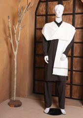 Men Shawls - Wool Shawls - D#400 - Off White