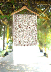 Pashmina Embroidered Shawl D - 187 - Off White