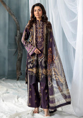 Winter - Meerak - Embroidered Linen 25 - Royal Plum