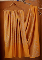 Pashmina Embroidered Jaaldar Shawl D#12 - Yellow