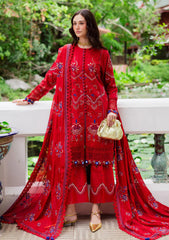 Winter - Marjjan - Bella 25 - Embroidered Karandi - MWK#40 A - RED