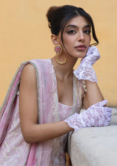 Lawn - Ansab Jahangir - Zoha - Luxury 25 - AJ-LL-25-01 - Pearl Pink