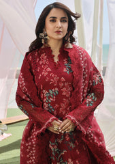Lawn Collection - Maryam Hussain - Luxury Lawn 24 - ML#06 - CRIMSON