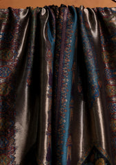 Pashmina Zari Jamawar Shawl D#22 - Black