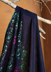 Pashmina Kashmiri Jaaldar Shawl D#114 - N Blue