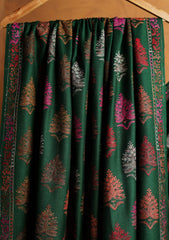 Pashmina Embroidered Jaaldar Shawl D#30 - Green