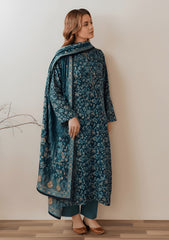 Winter - Riwaj - Velvet Suit - Printed Edit - D#31 - Blue