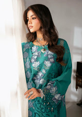 Lawn - Naqsh - Chikankari Festive 26 - D#00197 - Teal Vibes