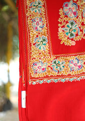 Pashmina Ari Work Scarf D - 10 - Red