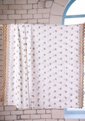 Embroidered Lawn Summer Shawl D#46 - White