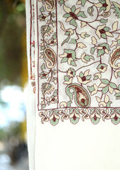Pashmina Embroidered Shawl D - 187 - Off White