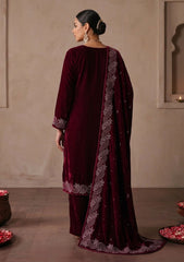 Winter - Riwaj - Velvet Stone Work 3 Pcs Suit - D#05 - Magenta