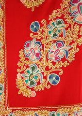 Pashmina Ari Work Scarf D - 10 - Red