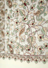 Pashmina Embroidered Shawl D - 187 - Off White