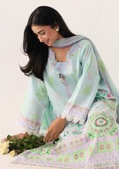 Lawn - Roheenaz - Rosette Unstitched 26 - RUNSS25#63B - COOL MIRAGE