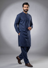 Elite Men Raw Silk Fabric - N Blue