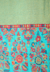 Pashmina Kaani Zari Shawl D - 16 - DS Green