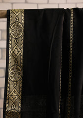 Jacquard Lawn Summer Shawl D#18 - Black