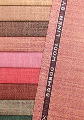 Cavani Bamboo Wool Linen Superior Suiting Texture - Peach
