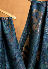 Pashmina Zari Jamawar Shawl D#218 - Blue