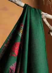 Pashmina Embroidered Jaaldar Shawl D#30 - Green