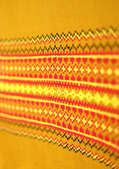 Pashmina Wool Needle Work Shawl D - 28 - Mustard