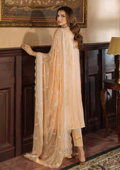 Lawn - Sahar - Festive Chikankari - CK-25-V1-04 - Apricot Glow