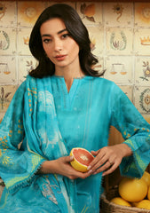 Lawn - Sahar - Selene Premium - 3 Pcs - SSP#15 - OCEANIC PETALS