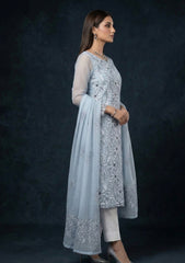 Formals - Riwaj - Fancy 26 - Chikankari & Mukesh - 2 Pcs - D#01 - Blue