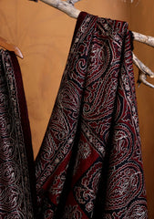 Pashmina Jamawar Ari Work Shawl D#03 - R Black