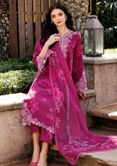 Lawn - Farasha - Aurea - Eid Summer 25 - Fuchsia Flare