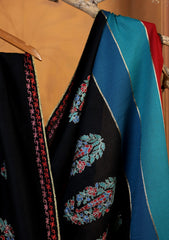 Pashmina Ari Work Shawl D#07 - Black 1