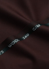 Reda Solid Weave Super 110's Wool Fabric - R Brown