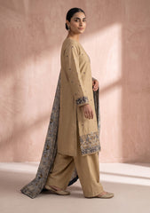 Formals - Fancy Silk Embroidered - 3 Pcs Suit - D#01 - S Grey