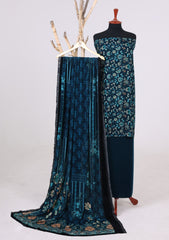 Winter - Riwaj - Velvet Suit - Printed Edit - D#31 - Blue