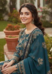 Winter - Riwaj - Printed Marina - 3 Pcs - Wool Shawl 25 - D#62