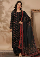 Winter - Riwaj - Velvet Suit - Printed Edit - D#34 - Black