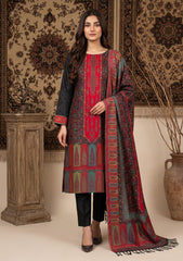 Winter - Fancy Silk Zari Jamawar - 3 Pcs Suit - D#21 - Grey