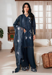Lawn - Naqsh - Chikankari Festive 26 - D#00198 - Blue Contour